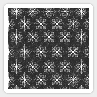 Snowflake Flower Pattern - Dark Gray Sticker
